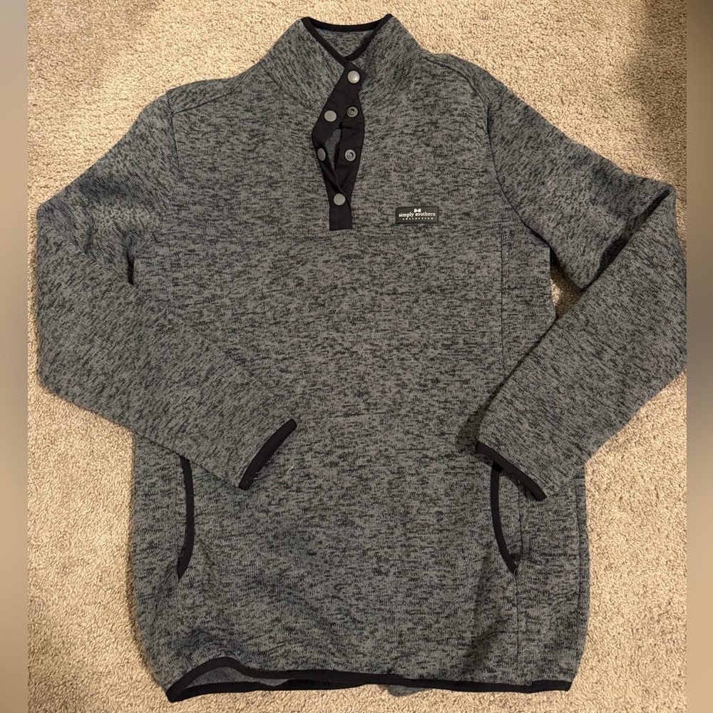 Simply Southern Gray Crewneck Jacket